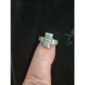 Antique Clark & Coombs Camp Fire Girls Sterling Silver Ring Size XS, No Adjust